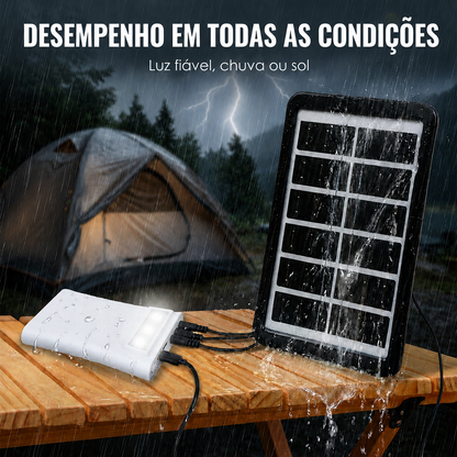 Sistema de iluminação solar autónomo: kit completo com 3 lâmpadas LED